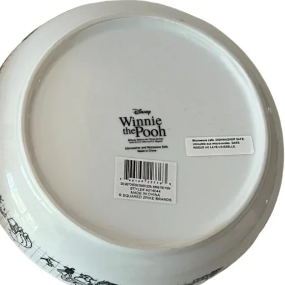 NEW! Disney Classic Winnie The Pooh Sketchbook Bowl, Dish - Picture 8 of 11